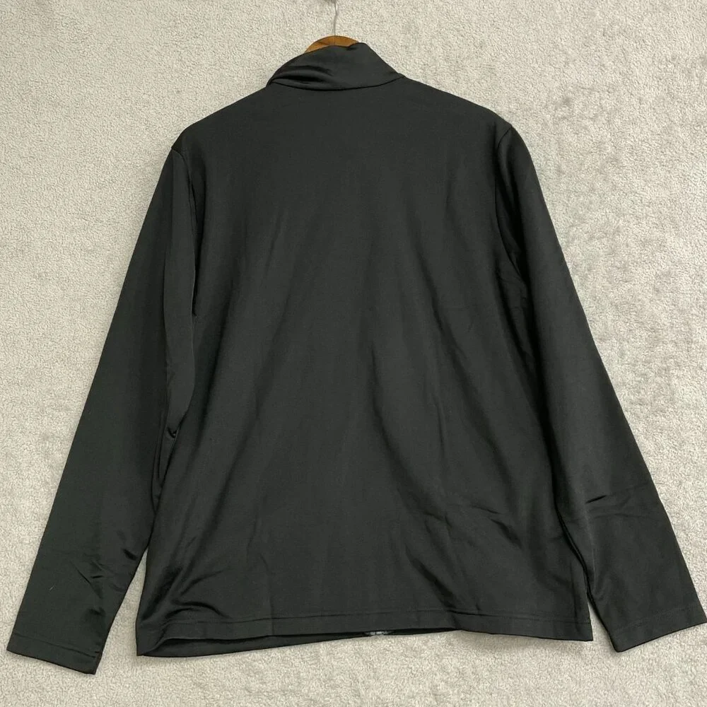 NEW Adidas Tricot FZ  Men's L Black Full-Zip Jacket Polyester Lightweight G1817